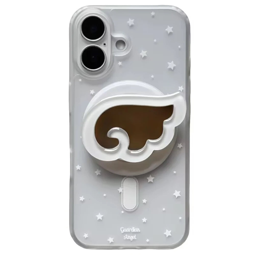 【ウイング・スターホルダー】雲 クリア デザインケース|iPhone対応 #250520