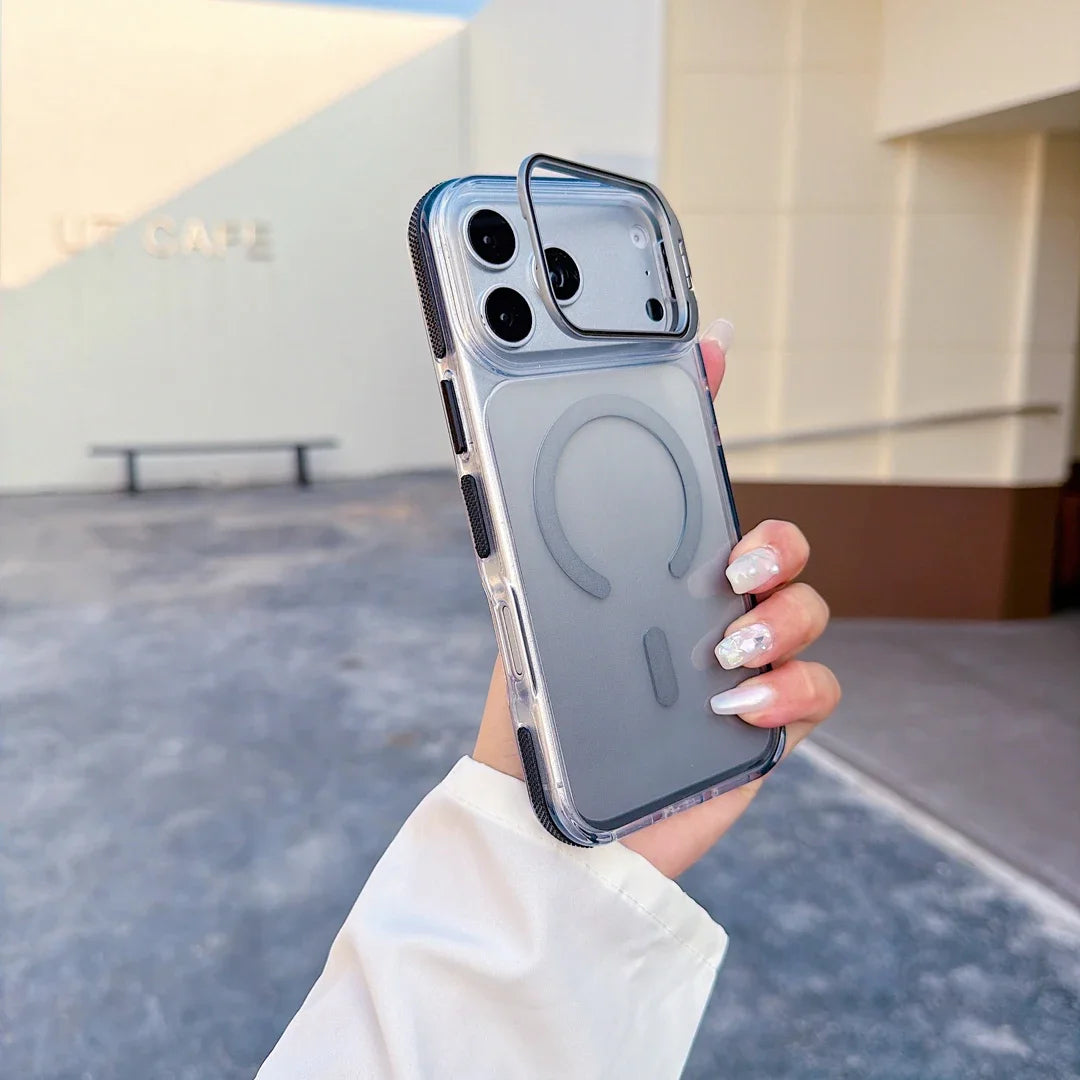 マグネット内蔵 グラデーションクリアiPhoneケース(全4色)トレンド・華やか #261175