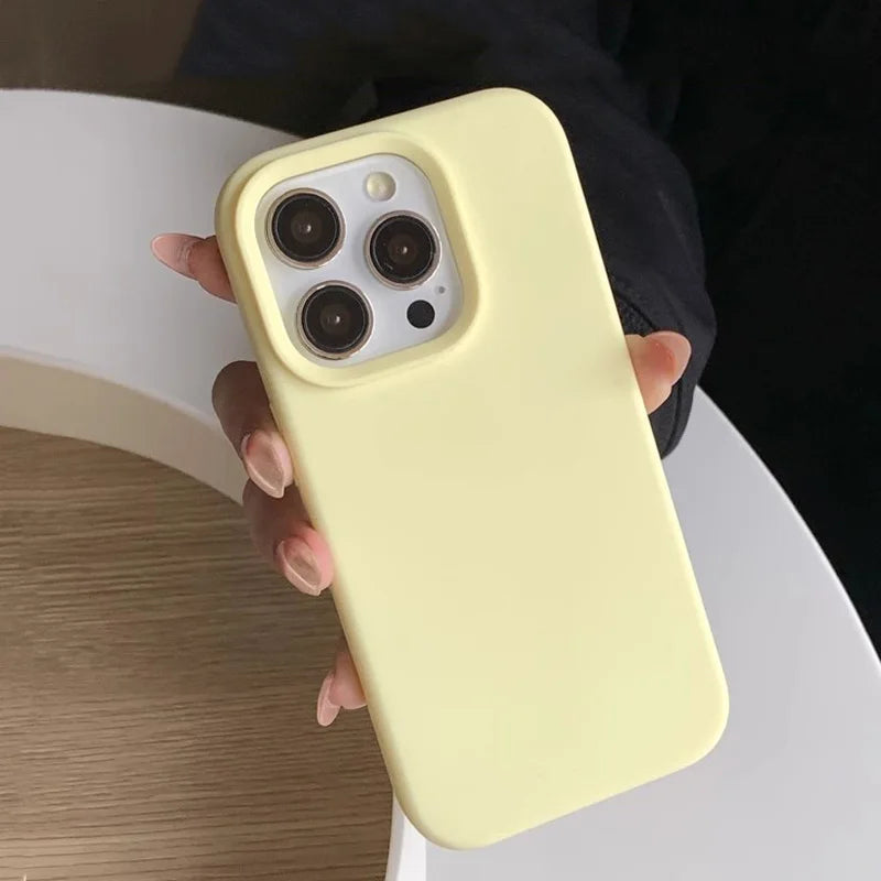【パステルカラーシリーズ】シンプル無地 マットソフト スマホケース|iPhone対応 #250826