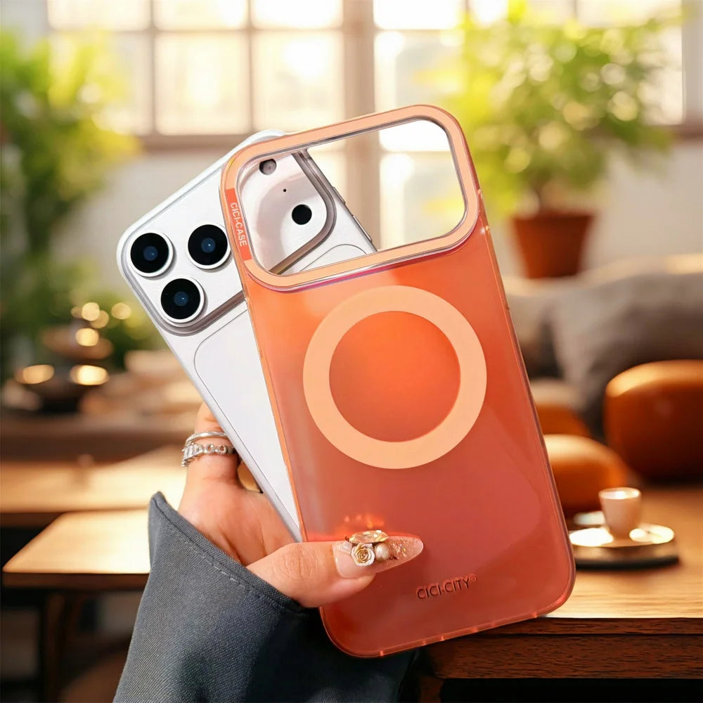 【グロウリングクリア】ネオンライト×グラデーション スマホケース|iPhone対応 💫✨ #250223