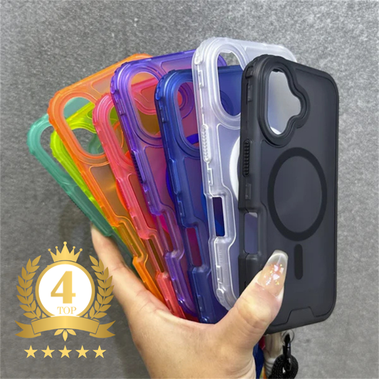 【ネオンカラー】マットクリア ロープストラップ付き スマホケース｜iPhone対応 #250803