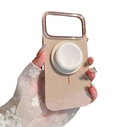 【カラーポップグリップ】キラキラ グリッター ラメ スタンド付き パステルカラー スマホケース｜iPhone対応 #250311