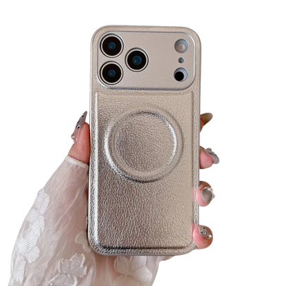 【Magnet内蔵】シンプル レザーケース｜iPhone対応 #250222