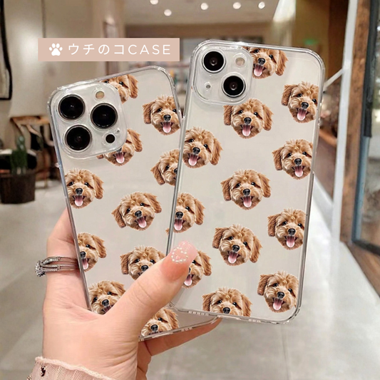 【ウチのコCASE】写真から作れる 総柄カスタム iPhoneケース｜オリジナルペットデザイン #260112