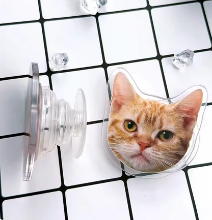 【ウチのコCASE】ペット写真から作れる オーダーメイド スマホグリップ｜シールタイプ iPhoneケース #260111