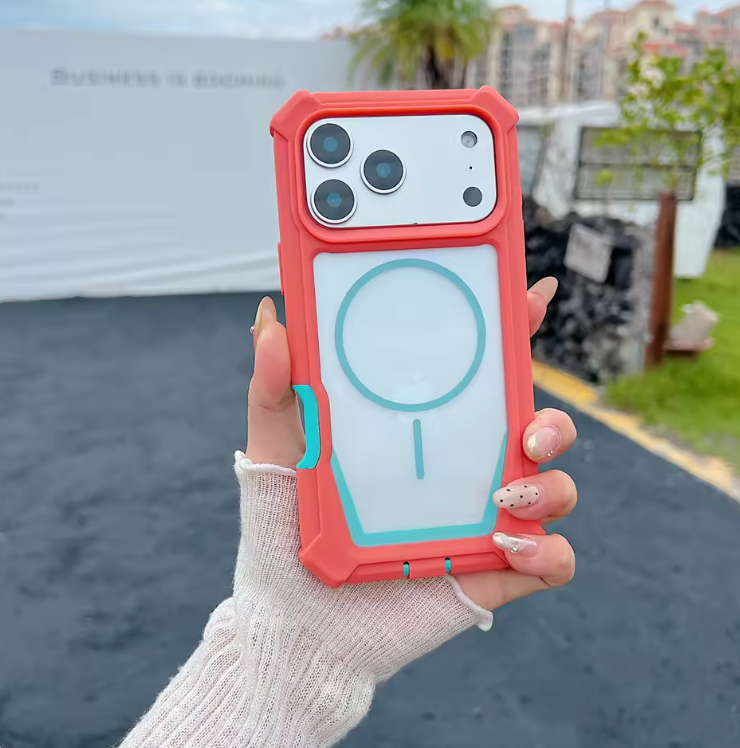 Magnet対応 iPhoneケース｜耐衝撃フレーム・クリアデザイン #240524