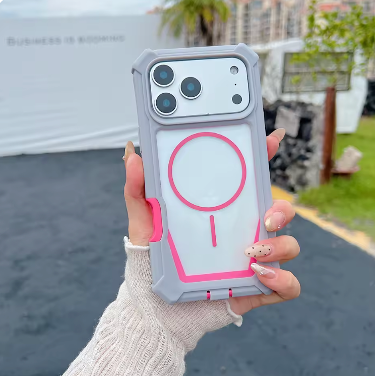 Magnet対応 iPhoneケース｜耐衝撃フレーム・クリアデザイン #240524