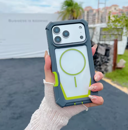 Magnet対応 iPhoneケース｜耐衝撃フレーム・クリアデザイン #240524