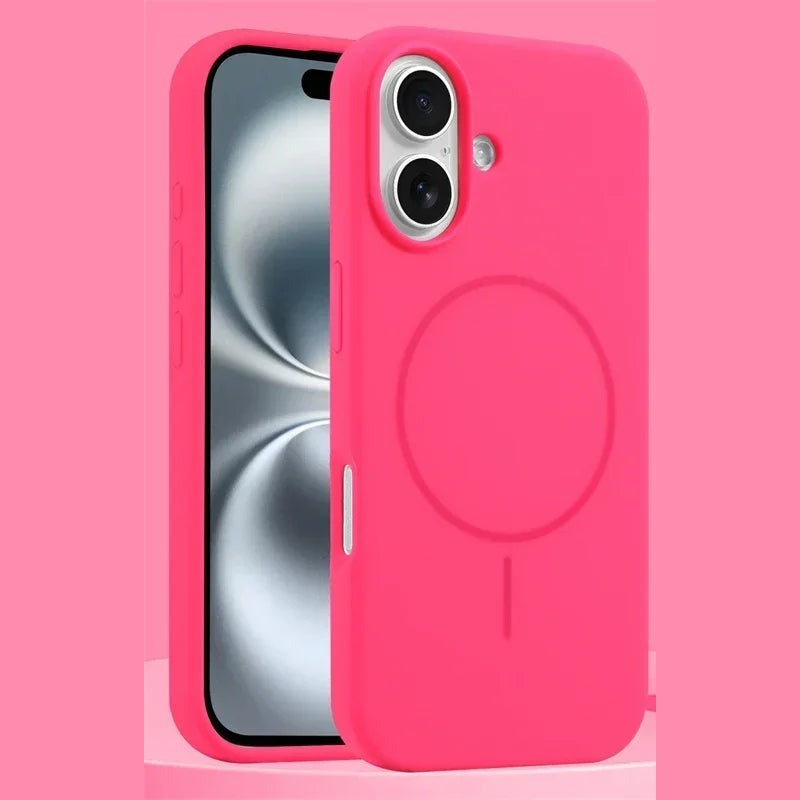 なめらか リキッドシリコン Magnet内蔵 iPhoneケース｜くすみカラー・シンプル #261259