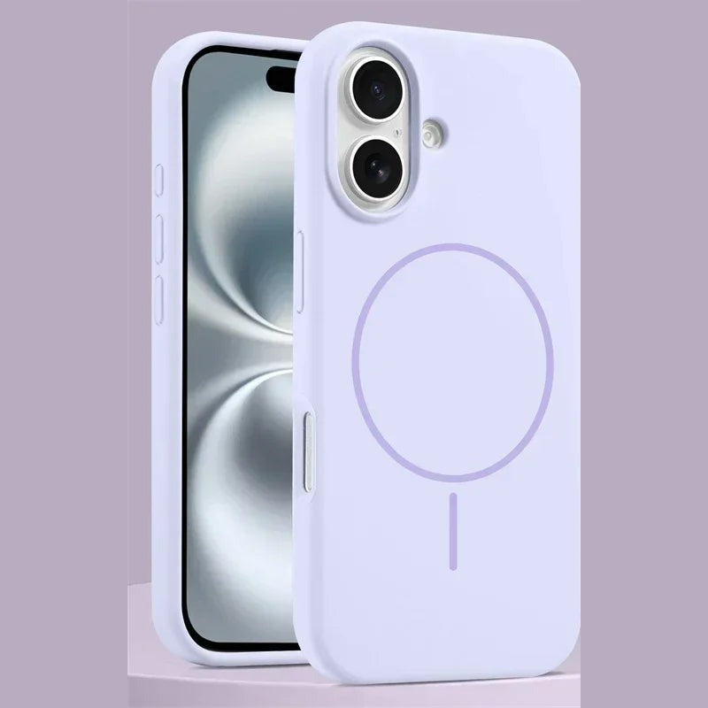 なめらか リキッドシリコン Magnet内蔵 iPhoneケース｜くすみカラー・シンプル #261259
