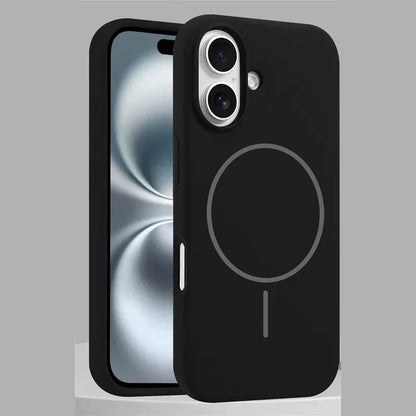なめらか リキッドシリコン Magnet内蔵 iPhoneケース｜くすみカラー・シンプル #261259