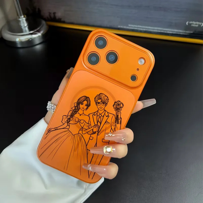 【ウチのコCASE】写真からラインアート加工 カスタム iPhoneケース｜オーダーメイド #260108