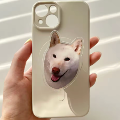 【ウチのコCASE】ペット写真から作れる オーダーメイド スマホグリップ｜シールタイプ iPhoneケース #260111