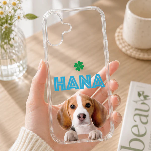 【ウチのコCASE】選べるカラー&アイコン 好きな写真+名前で作る オーダーメイド フォトiPhoneケース #231017