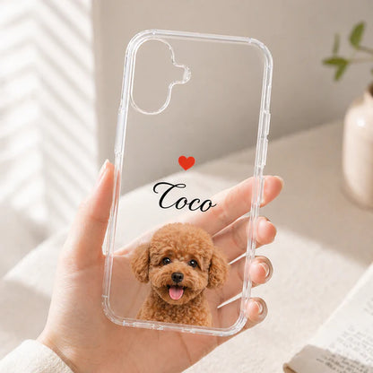 【ウチのコCASE】選べるカラー&アイコン 好きな写真+名前で作る オーダーメイド フォトiPhoneケース #231017