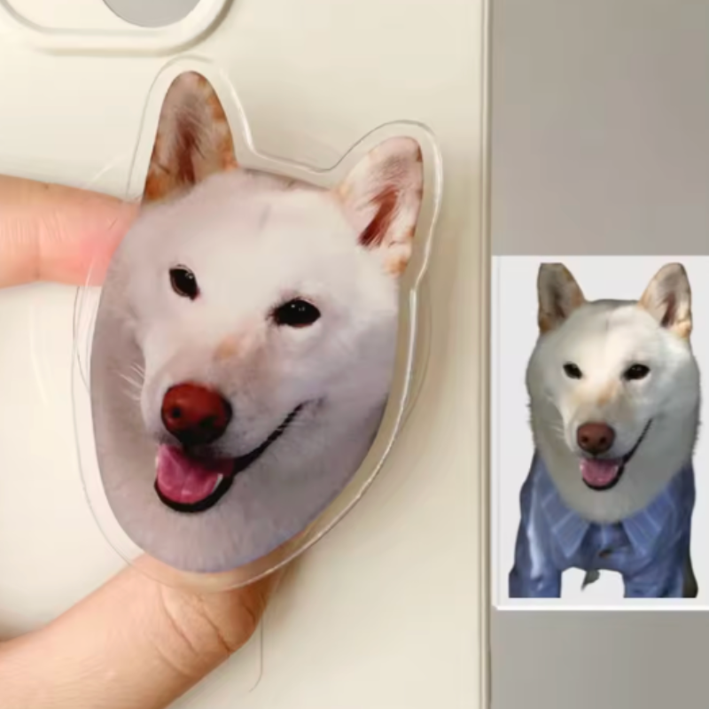 【ウチのコCASE】ペット写真から作れる オーダーメイド スマホグリップ｜シールタイプ iPhoneケース #260111