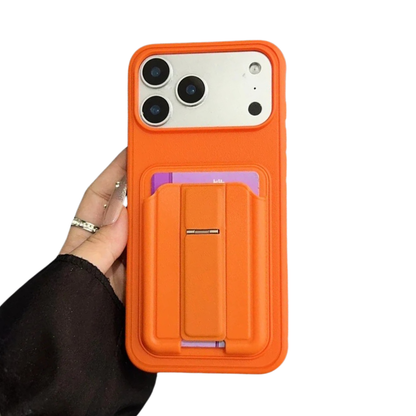 【スライドカードホルダー】スタンド付き×多機能スマホケース｜iPhone対応 #250114