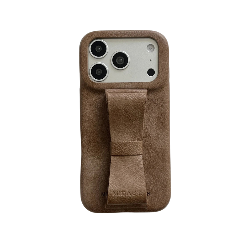 【ヴィンテージクラシカルリボン】レザーリボン×クラシックカラー スマホケース｜iPhone対応 #241222