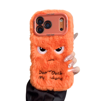 【もこもこファーシリーズ】ツリメフェイス スマホケース｜Don’t Touch My Phone fluffy case｜iPhone対応 #241212