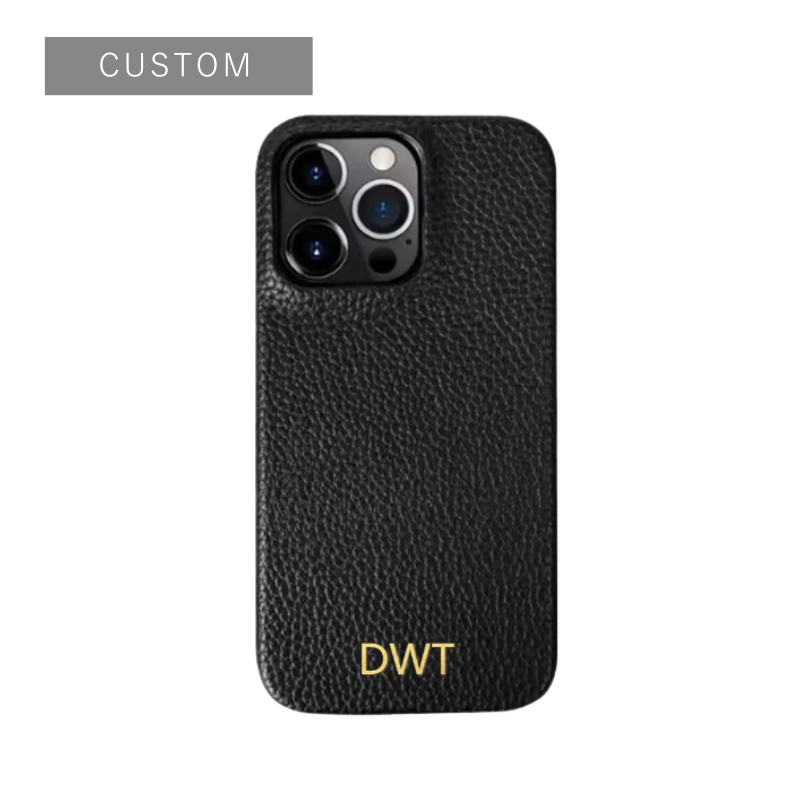 【本革シリーズ】名入れカスタム レザーiPhoneケース｜イニシャル刻印対応｜iPhone対応 #241012