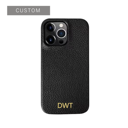 【本革シリーズ】名入れカスタム レザーiPhoneケース｜イニシャル刻印対応｜iPhone対応 #241012