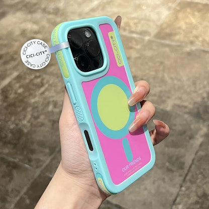 【ポップシリーズ】カラフル幾何学デザイン ポップカラー スマホケース｜iPhone対応 #251030