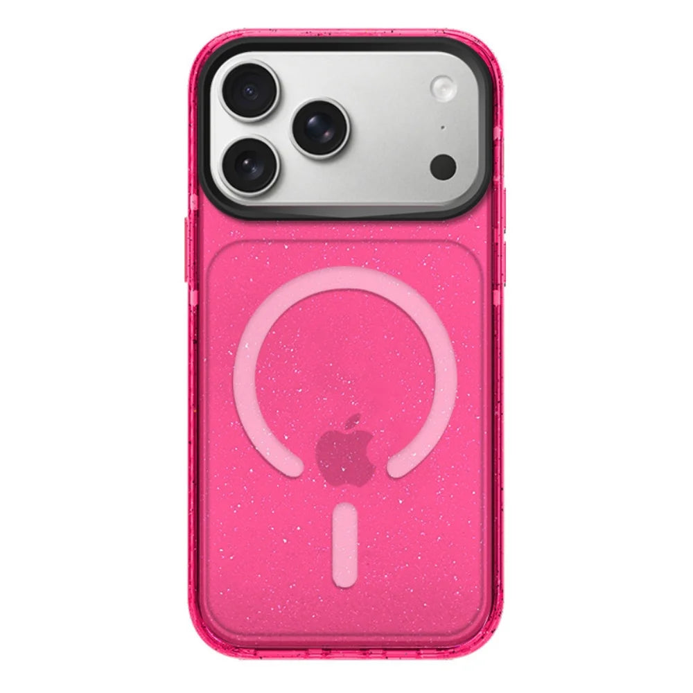 カラフル ネオンカラー ラメ入り 透明 iPhoneケース｜Magnet内蔵 #260516