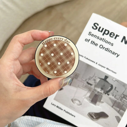 【Magnet内蔵】オータムチェック × カラーポップサークル スマホケース｜iPhone対応 #241027