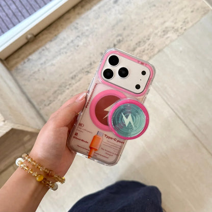 バイカラー ライトニングデザイン クリア iPhoneケース #261118