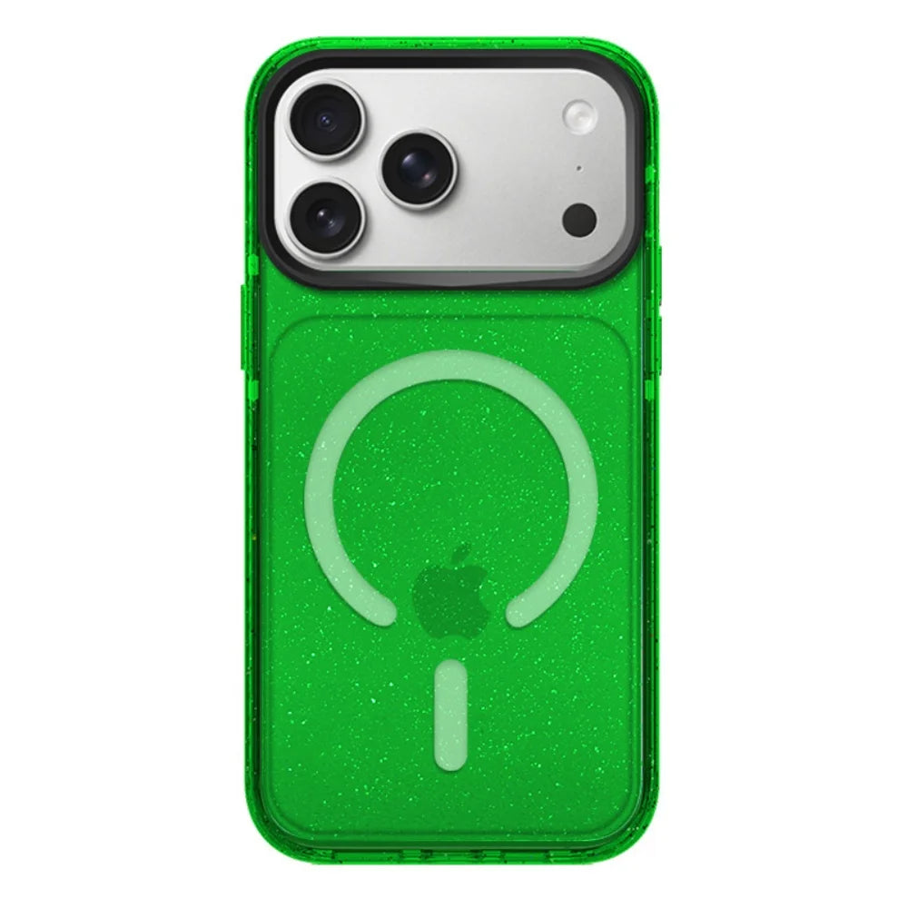 カラフル ネオンカラー ラメ入り 透明 iPhoneケース｜Magnet内蔵 #260516