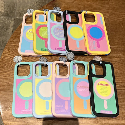 【ポップシリーズ】カラフル幾何学デザイン ポップカラー スマホケース｜iPhone対応 #251030