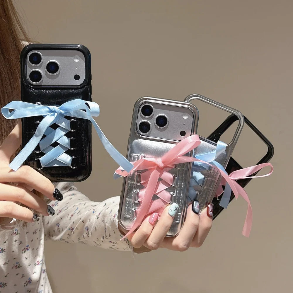 編み上げリボン iPhoneケース｜レースアップ風デザイン #240517