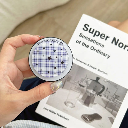 【Magnet内蔵】オータムチェック × カラーポップサークル スマホケース｜iPhone対応 #241027