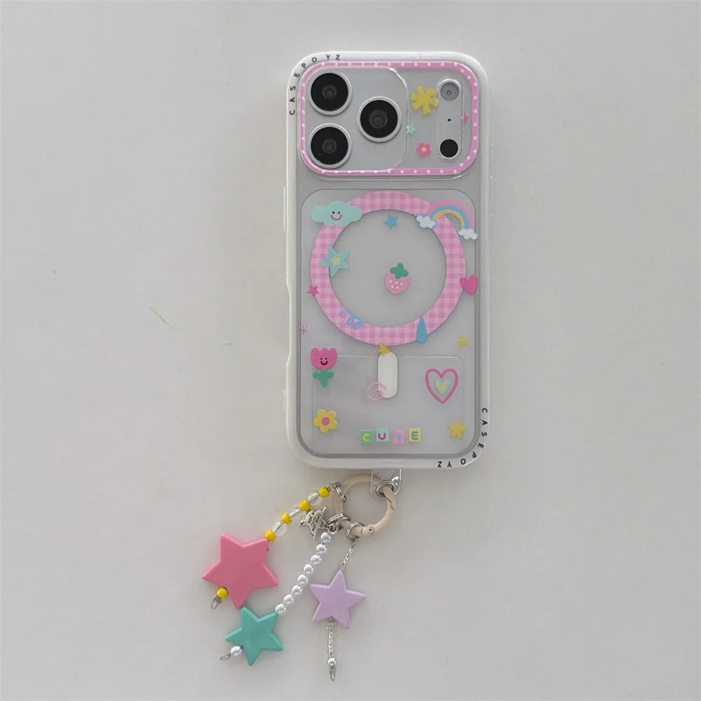 パステルゾウ グリップ付き iPhoneケース｜クリアケース・Magnet内蔵 #231003