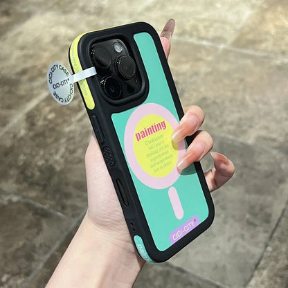 【ポップシリーズ】カラフル幾何学デザイン ポップカラー スマホケース｜iPhone対応 #251030