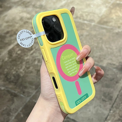 【ポップシリーズ】カラフル幾何学デザイン ポップカラー スマホケース｜iPhone対応 #251030