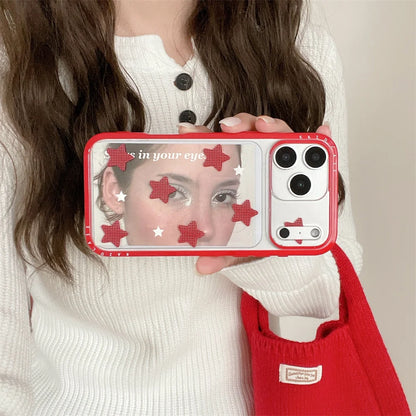 【スタークリア】星柄 カラーフレーム ポップスマホケース｜iPhone対応 #241026