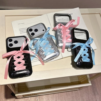 編み上げリボン iPhoneケース｜レースアップ風デザイン #240517