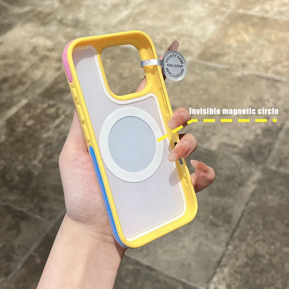 【ポップシリーズ】カラフル幾何学デザイン ポップカラー スマホケース｜iPhone対応 #251030