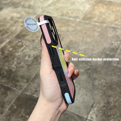 【ポップシリーズ】カラフル幾何学デザイン ポップカラー スマホケース｜iPhone対応 #251030