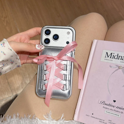 編み上げリボン iPhoneケース｜レースアップ風デザイン #240517