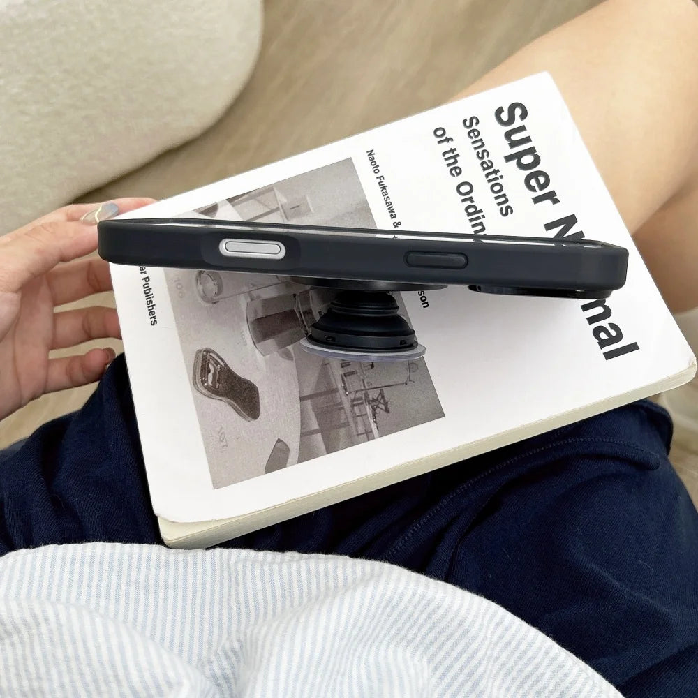 【Magnet内蔵】オータムチェック × カラーポップサークル スマホケース｜iPhone対応 #241027