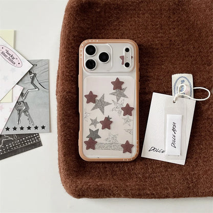 【スタークリア】星柄 カラーフレーム ポップスマホケース｜iPhone対応 #241026