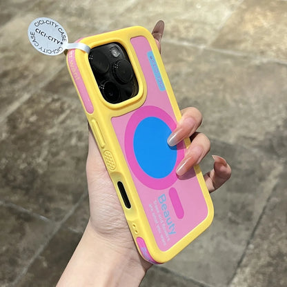 【ポップシリーズ】カラフル幾何学デザイン ポップカラー スマホケース｜iPhone対応 #251030