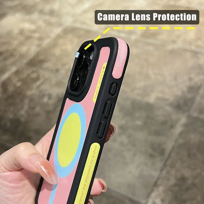 【ポップシリーズ】カラフル幾何学デザイン ポップカラー スマホケース｜iPhone対応 #251030