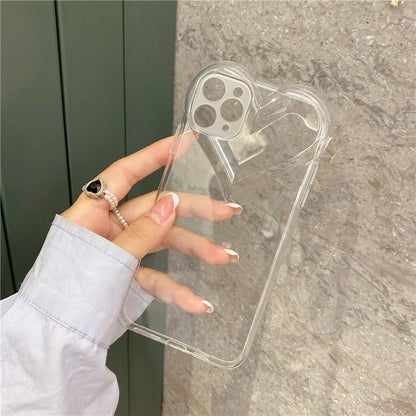 【ぷっくり立体ハート】シリコンスマホケース｜iPhone対応 #250706