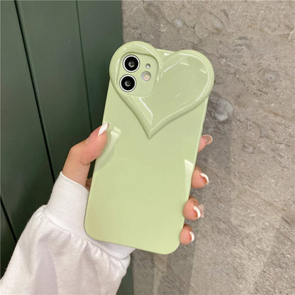【ぷっくり立体ハート】シリコンスマホケース｜iPhone対応 #250706