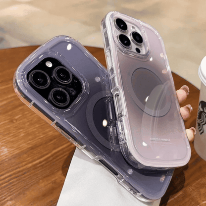 【ふんわりチーク】くすみグラデ iPhoneケース ストラップ付き 韓国風 透明 スマホカバー グラデーション かわいい #241216