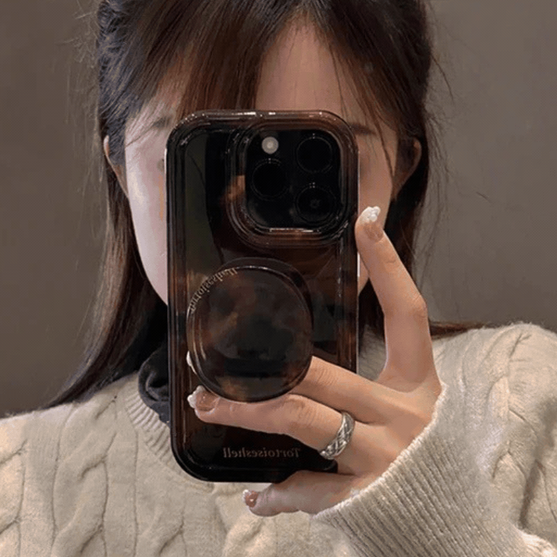琥珀 マーブルグリップ iPhoneケース #250622