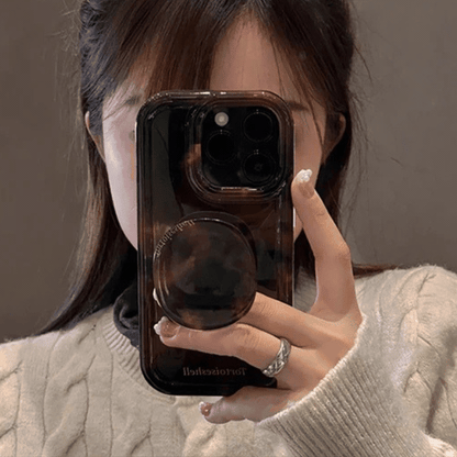 琥珀 マーブルグリップ iPhoneケース #250622